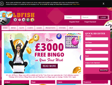Tablet Screenshot of goldfishbingo.com